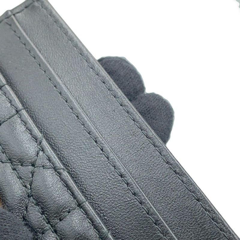 クリスチャン・ディオール カードケース カナージュ カロ フリージア スター ラムスキン S5130UNTZ Christian Dior 黒