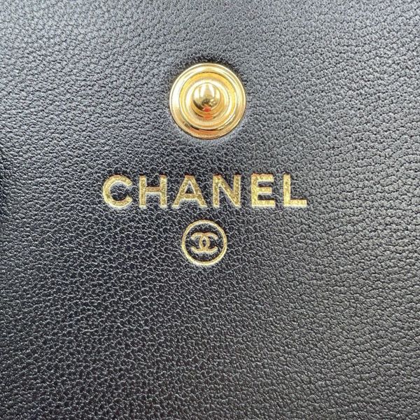 シャネル 三つ折り財布 マトラッセ ハートココ スモール フラップ ウォレット ラムスキン AP3392 CHANEL 黒