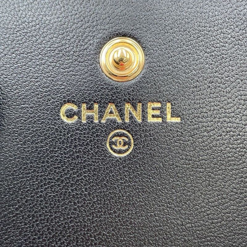 シャネル 三つ折り財布 マトラッセ ハートココ スモール フラップ ウォレット ラムスキン AP3392 CHANEL 黒