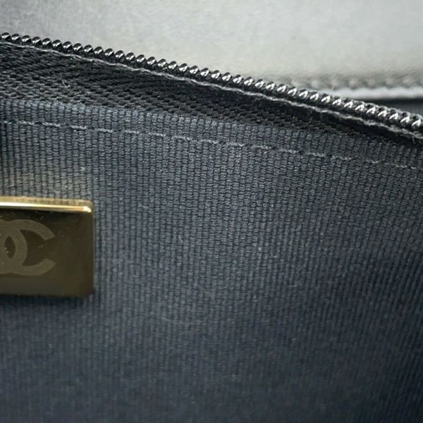 シャネル チェーンウォレット マトラッセ ココマーク Wチェーン ラムスキン AP4511 CHANEL 財布 黒