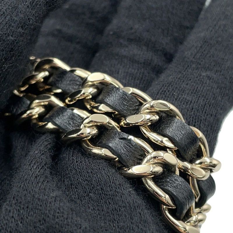 シャネル チェーンウォレット マトラッセ ココマーク Wチェーン ラムスキン AP4511 CHANEL 財布 黒