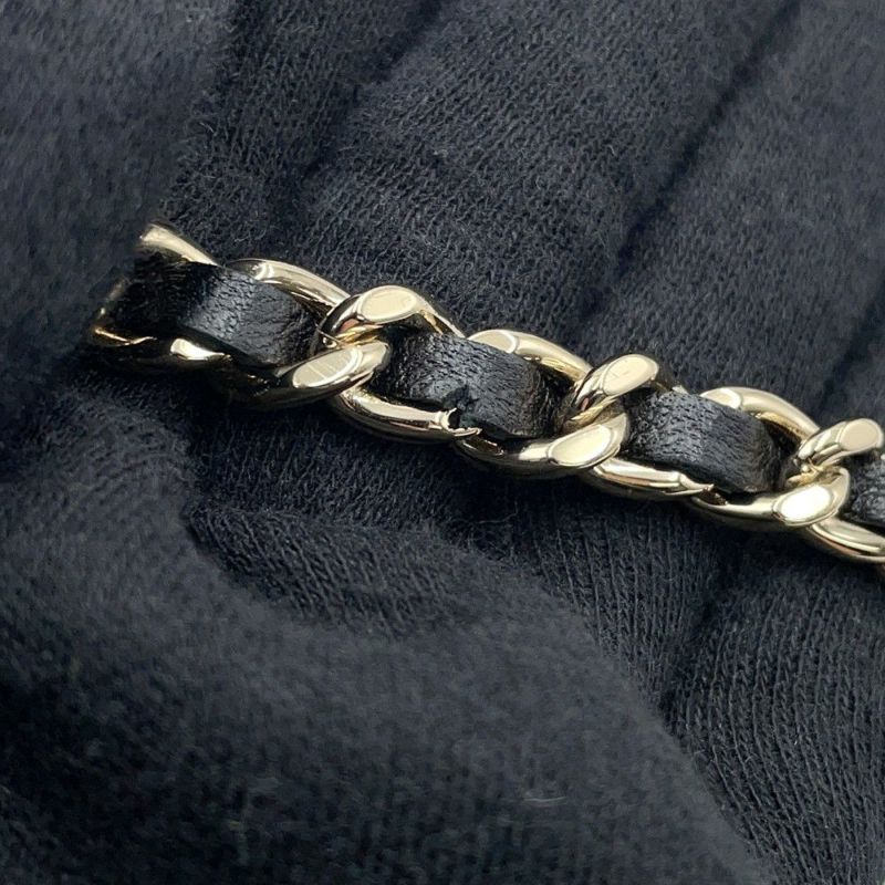 シャネル チェーンウォレット マトラッセ ココマーク Wチェーン ラムスキン AP4511 CHANEL 財布 黒