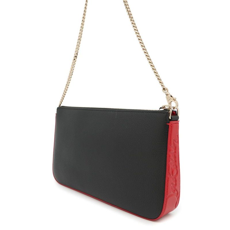 クリスチャン・ルブタン チェーンショルダーバッグ ルビラ カーフレザー 1225230 Christian Louboutin 黒