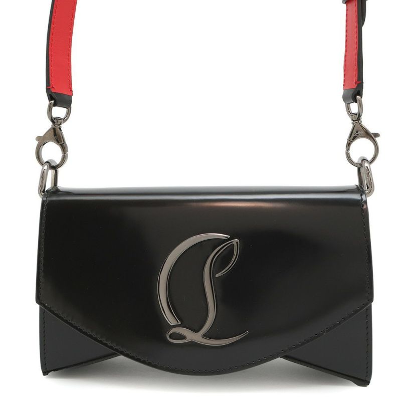 クリスチャン・ルブタン ショルダーバッグ Loubi ルビ54 パテント 1235232 Christian Louboutin 黒