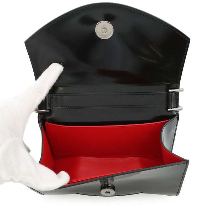 クリスチャン・ルブタン ショルダーバッグ Loubi ルビ54 パテント 1235232 Christian Louboutin 黒