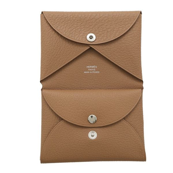エルメス コインケース カルヴィ デュオ ケブラコ/シルバー金具 シェブルミゾル W刻印