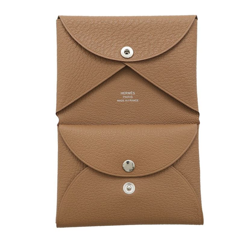 エルメス コインケース カルヴィ デュオ ケブラコ/シルバー金具 シェブルミゾル W刻印