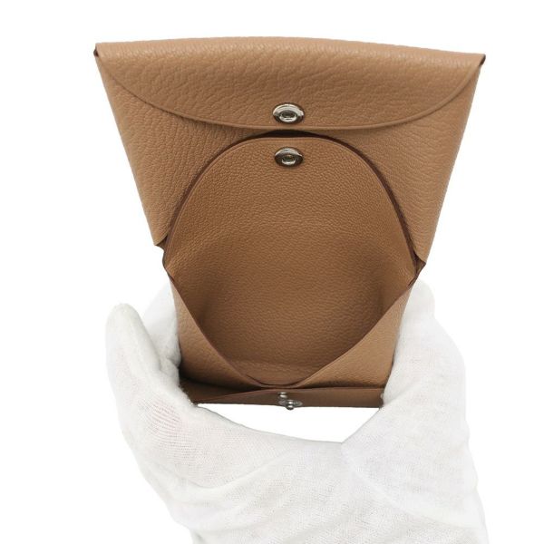 エルメス コインケース カルヴィ デュオ ケブラコ/シルバー金具 シェブルミゾル W刻印