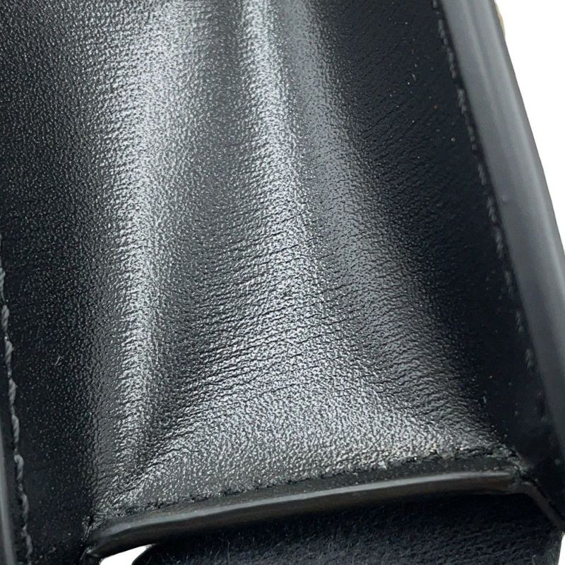 セリーヌ カードケース トリオンフ チェーン付きカードホルダー レザー 10J743DPV CELINE 黒 財布