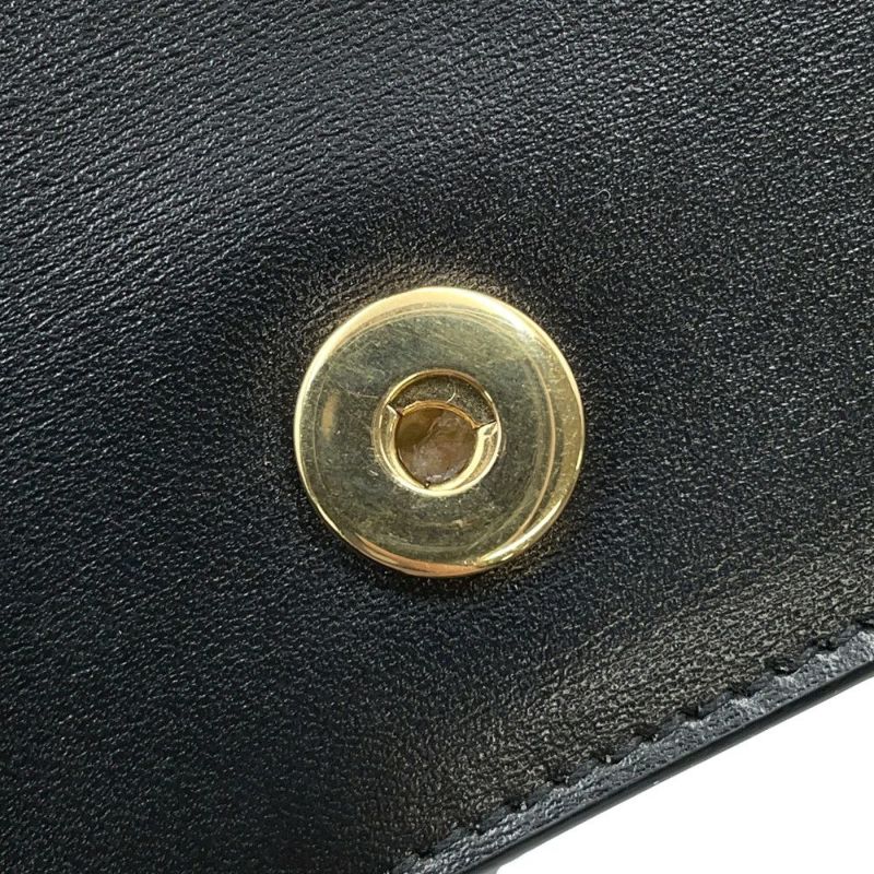 セリーヌ カードケース トリオンフ チェーン付きカードホルダー レザー 10J743DPV CELINE 黒 財布