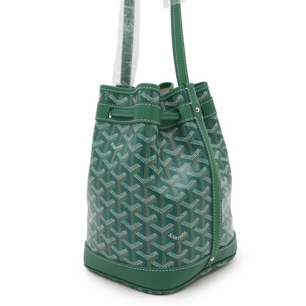 ゴヤール ショルダーバッグ プティフロ バゲットバッグ PVC レザー PEFLOTPMLTY09CL09P GOYARD 緑