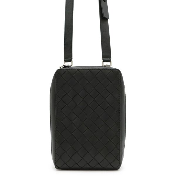 ボッテガヴェネタ ショルダーバッグ イントレチャート レザー 592692 BOTTEGA VENETA 黒