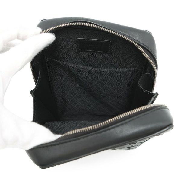 ボッテガヴェネタ ショルダーバッグ イントレチャート レザー 592692 BOTTEGA VENETA 黒