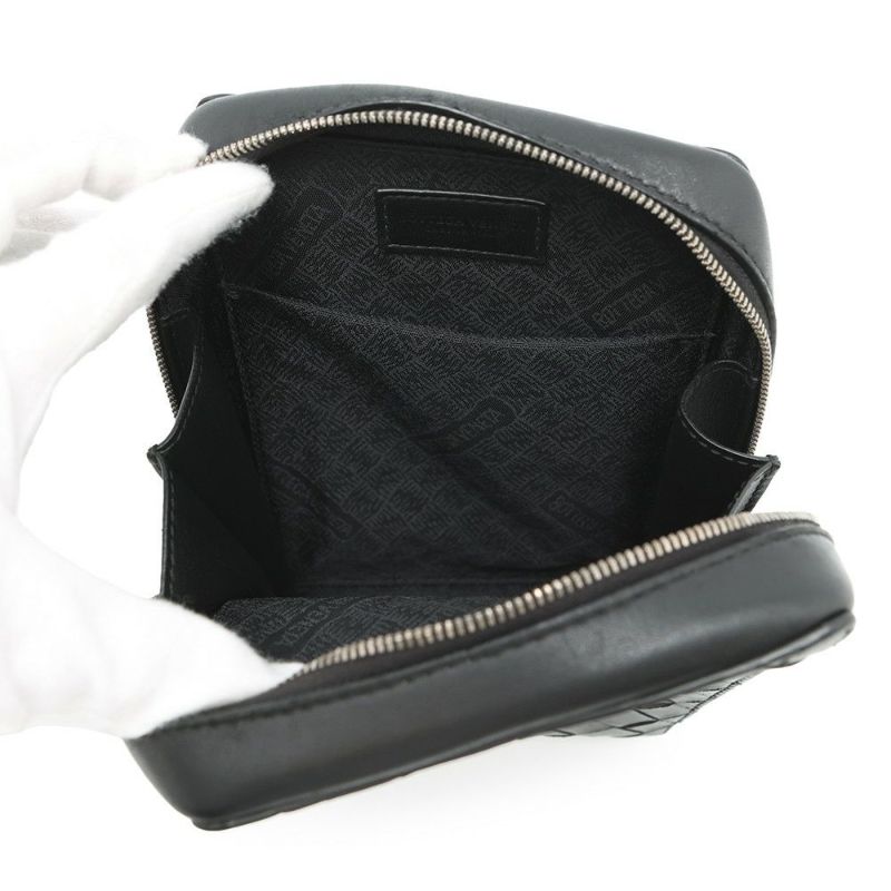ボッテガヴェネタ ショルダーバッグ イントレチャート レザー 592692 BOTTEGA VENETA 黒
