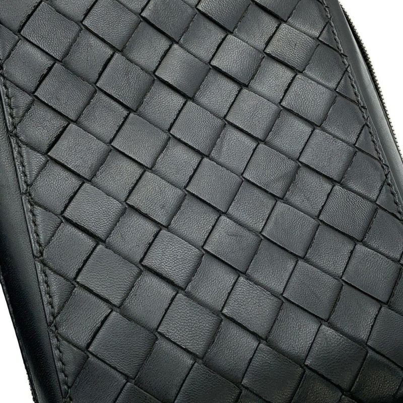 ボッテガヴェネタ ショルダーバッグ イントレチャート レザー 592692 BOTTEGA VENETA 黒
