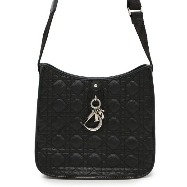 クリスチャン・ディオール ショルダーバッグ カナージュ メッセンジャー M1022PPCD Christian Dior 黒