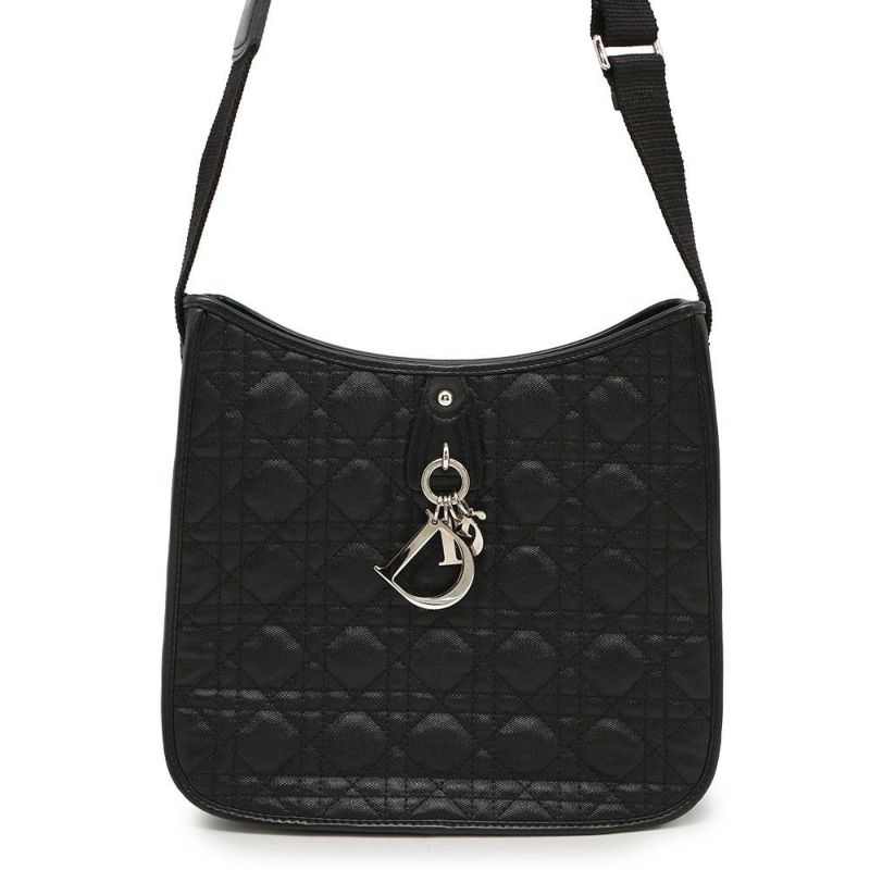 クリスチャン・ディオール ショルダーバッグ カナージュ メッセンジャー M1022PPCD Christian Dior 黒
