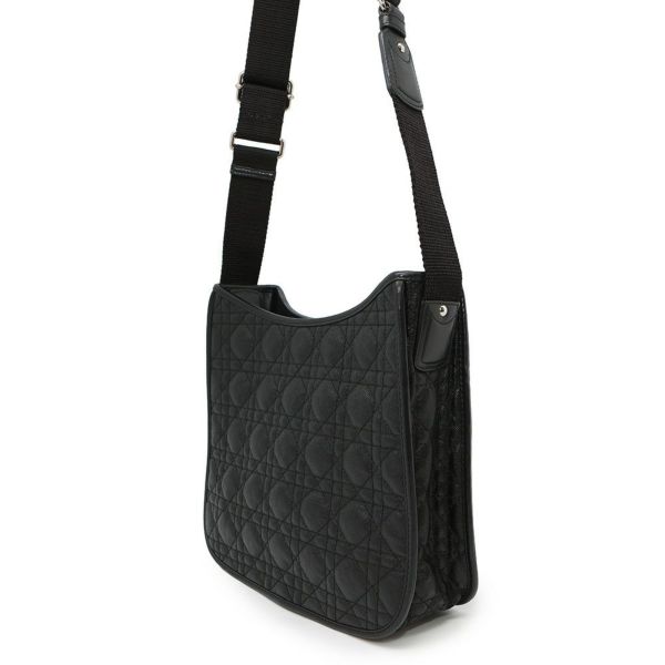 クリスチャン・ディオール ショルダーバッグ カナージュ メッセンジャー M1022PPCD Christian Dior 黒