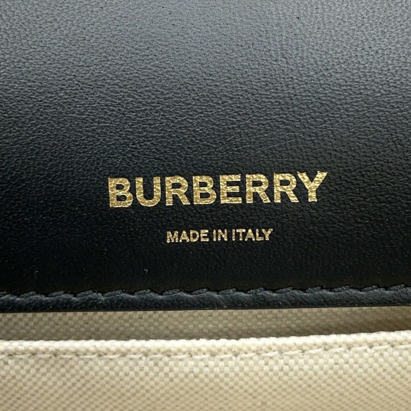 バーバリー チェーンショルダーバッグ ホースフェリープリント スモール ローラ ラフィア 8030229 BURBERRY