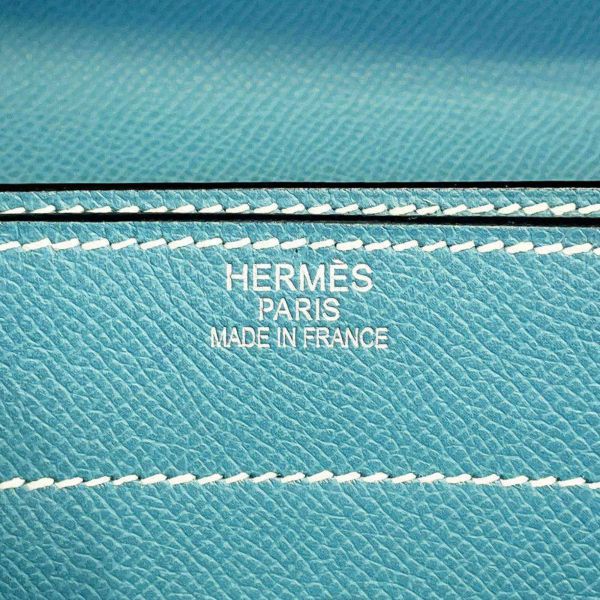 エルメス ケリーデペッシュ 38 外縫い ブルージーン/シルバー金具 ヴォーエプソン □J刻印 HERMES メンズ