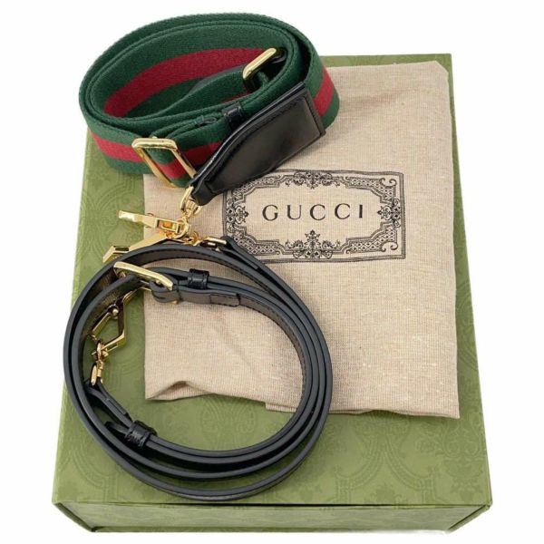 グッチ ショルダーバッグ ホースビット 1955 レザー 658574 GUCCI バッグ 斜め掛け 2way ウェブ 黒