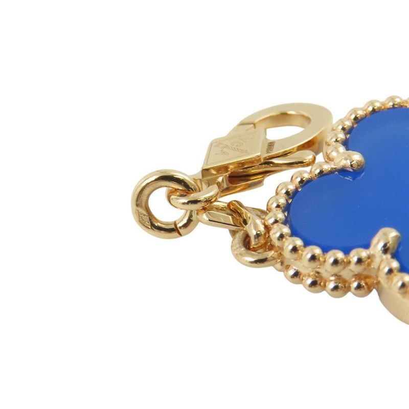 ヴァンクリーフ＆アーペル ブレスレット ヴィンテージ アルハンブラ ブレスレット 5モチーフ ブルーアゲート K18YG VCARP34900