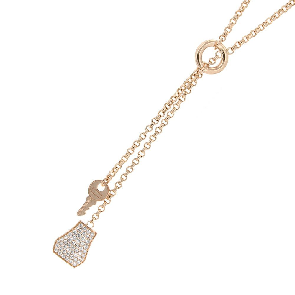 エルメス ネックレス ケリー・クロシェット ダイヤモンド K18PGピンクゴールド HERMES ペンダント ジュエリー