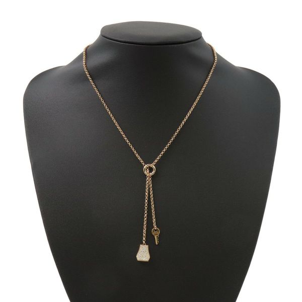 エルメス ネックレス ケリー・クロシェット ダイヤモンド K18PGピンクゴールド HERMES ペンダント ジュエリー