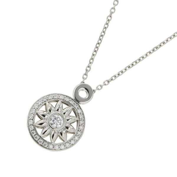 ハリーウィンストン ネックレス ウィンストン・ゲート・ペンダント ダイヤモンド 中石0.12ct/計約0.29ct Pt950プラチナ PEDPRD1MWG