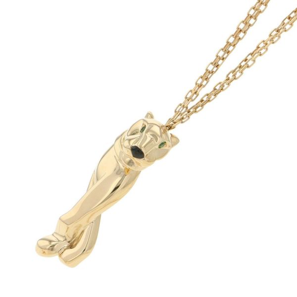 カルティエ ネックレス パンテール ドゥ カルティエ ネックレス オニキス ツァボライトガーネット K18YGイエローゴールド B7221900