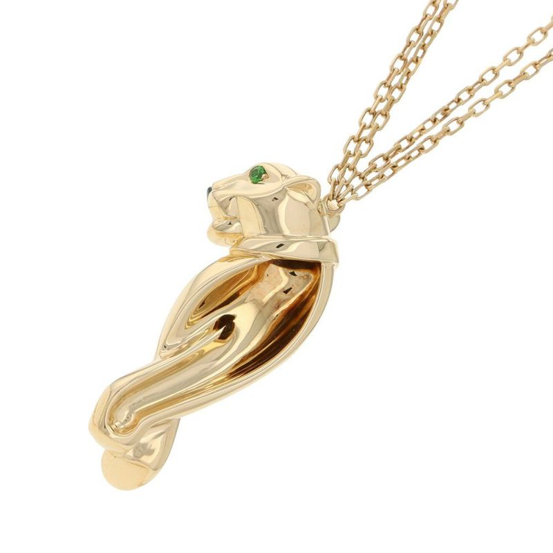 カルティエ ネックレス パンテール ドゥ カルティエ ネックレス オニキス ツァボライトガーネット K18YGイエローゴールド B7221900