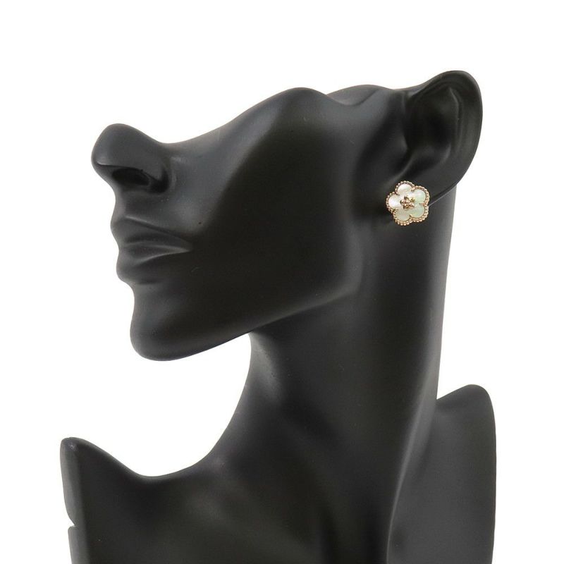 ヴァンクリーフ&アーペル ピアス ラッキー スプリング イヤリング プラムブロッサム マザーオブパール K18PG VCARP7RU00