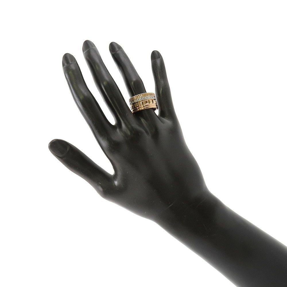 ブシュロン リング キャトル ラディアント ダイヤモンド リング ラージ ダイヤ 25P 計0.49ct K18PG/K18WG サイズ55 JRG02484