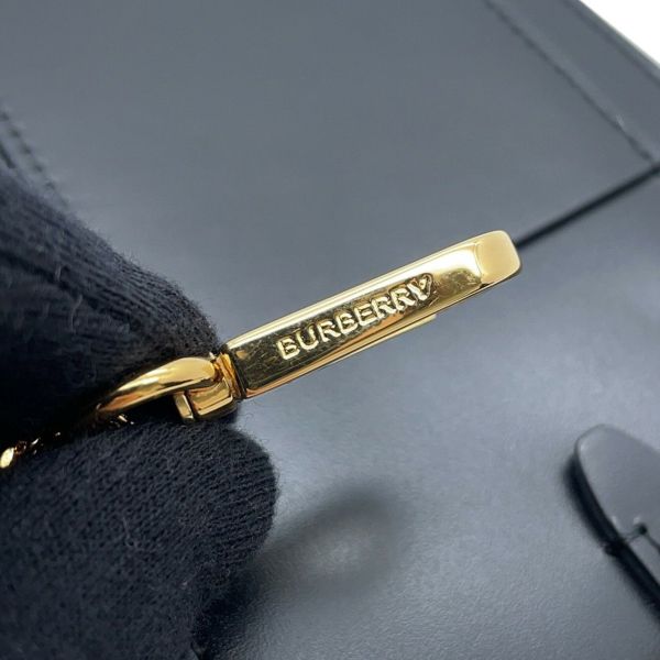 バーバリー チェーンショルダーバッグ フォンショルダーポーチ レザー BURBERRY バッグ 黒