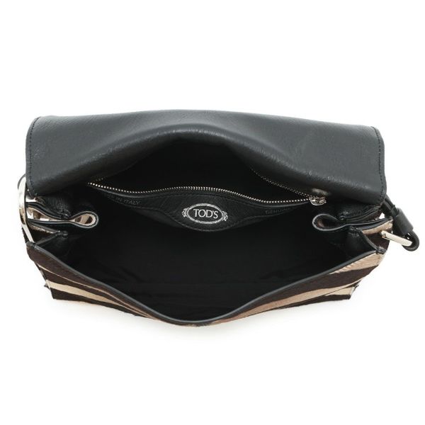 トッズ ハンドバッグ ダブルT ハラコ TOD'S 2wayショルダーバッグ レオパード ヒョウ柄 ゼブラ