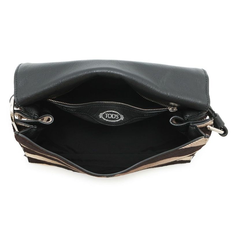 トッズ ハンドバッグ ダブルT ハラコ TOD'S 2wayショルダーバッグ レオパード ヒョウ柄 ゼブラ