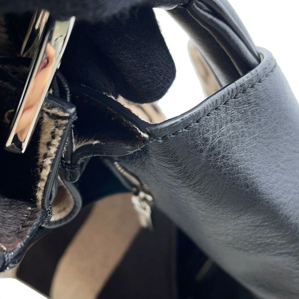 トッズ ハンドバッグ ダブルT ハラコ TOD'S 2wayショルダーバッグ レオパード ヒョウ柄 ゼブラ