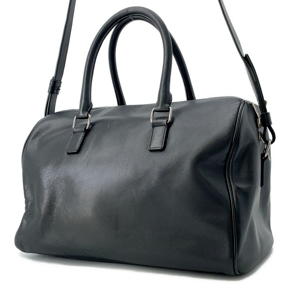 サンローランパリ ハンドバッグ クラシック・ダッフル スタッズ レザー 332424 SAINT LAURENT PARIS 2way 黒