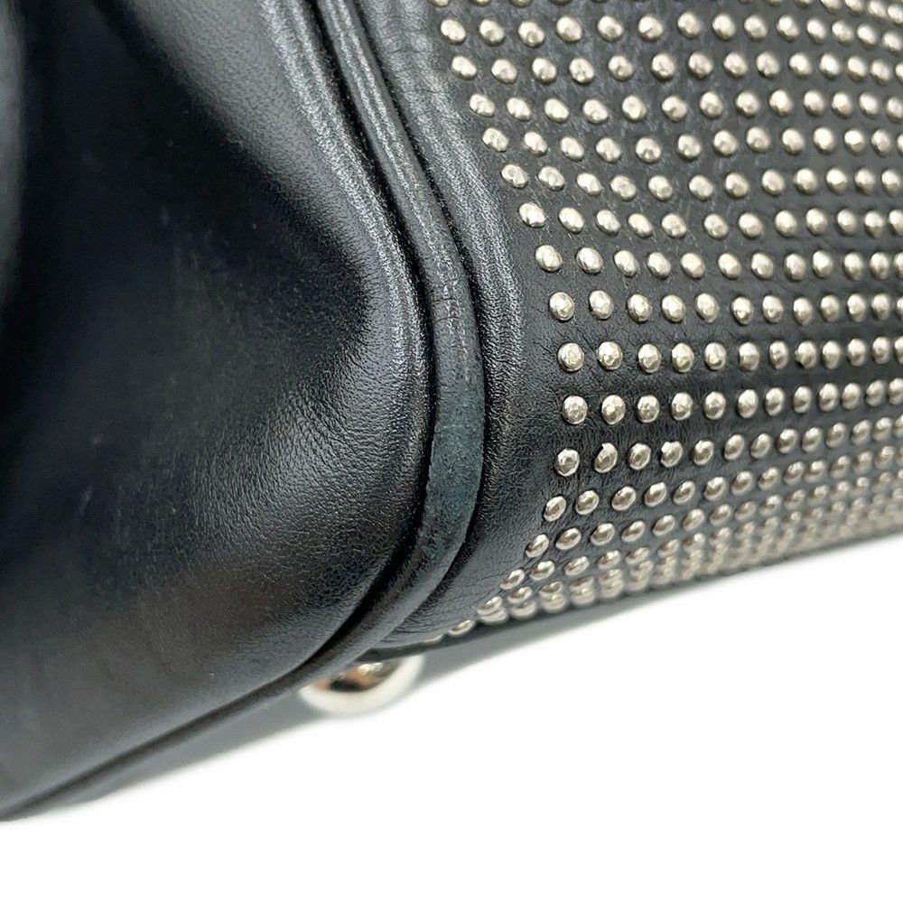 サンローランパリ ハンドバッグ クラシック・ダッフル スタッズ レザー 332424 SAINT LAURENT PARIS 2way 黒
