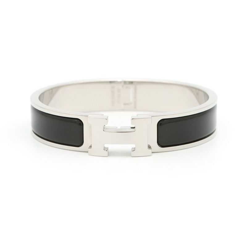 エルメス ブレスレット クリック H クリッククラックPM ブラック/シルバー金具 HERMES 黒