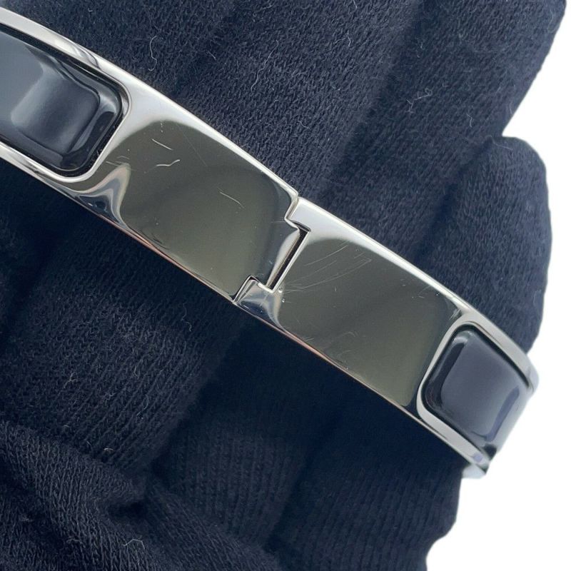 エルメス ブレスレット クリック H クリッククラックPM ブラック/シルバー金具 HERMES 黒