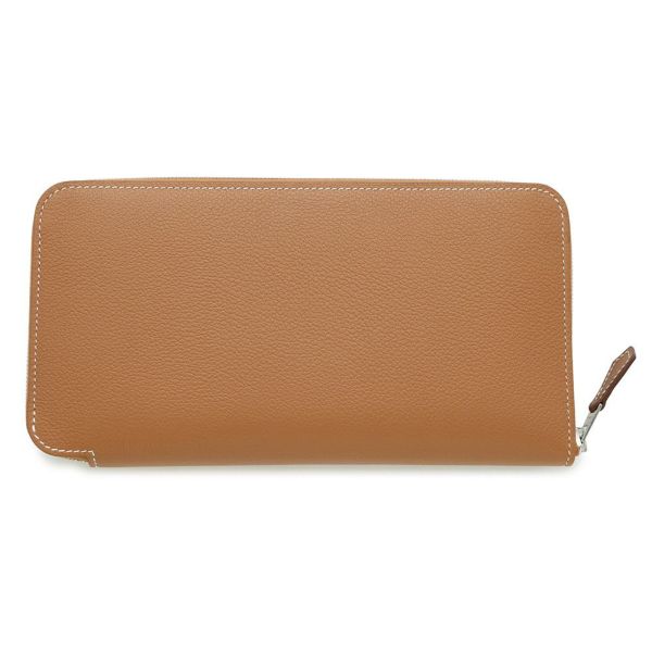 【美品・近年モデル】エルメス　アザップロング　シルクイン　長財布　レザー エルメス アザップ シルクイン ロング エトゥープ/ カシス