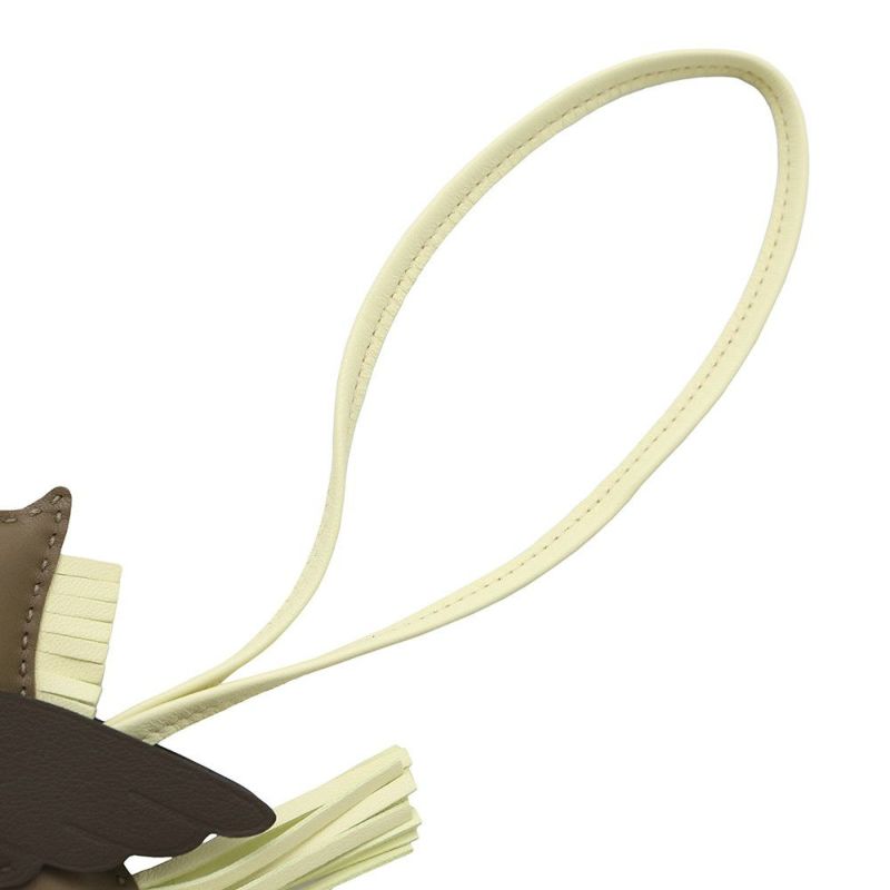 エルメス バッグチャーム ロデオPM ペガサス エトゥープ/ジョーヌミルトン/ルージュセリエ ラムスキン B刻印