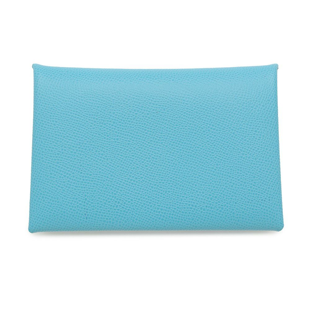 エルメス カードケース カルヴィ ブルーノール/シルバー金具 ヴォーマダム B刻印 HERMES 財布 ブルーデュノール