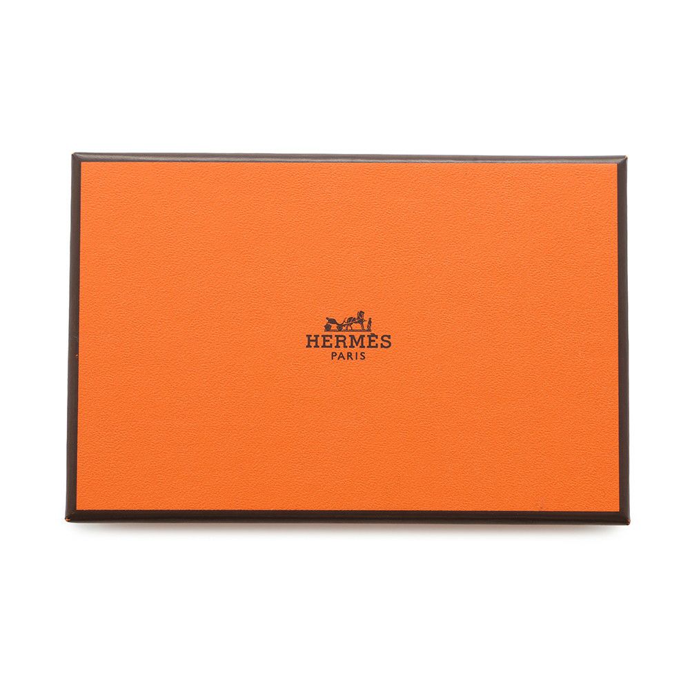 エルメス カードケース カルヴィ ブルーノール/シルバー金具 ヴォーマダム B刻印 HERMES 財布 ブルーデュノール