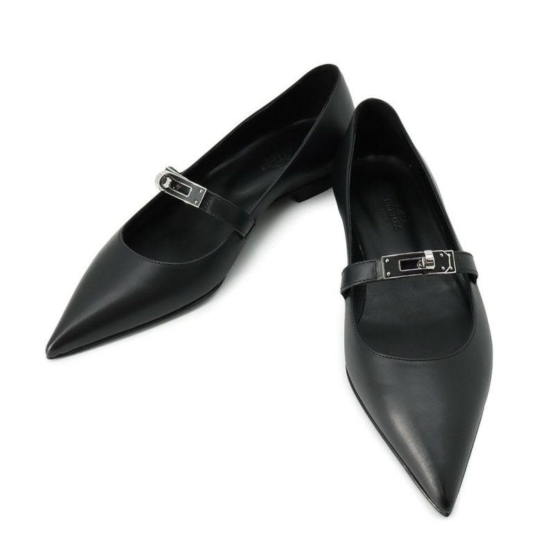 エルメス バレエシューズ ケリー レディースサイズ36 1/2 HERMES 靴 黒
