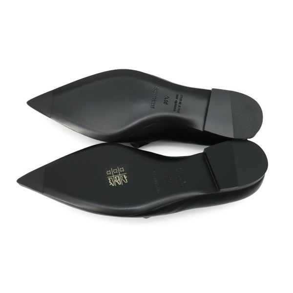 エルメス バレエシューズ ケリー レディースサイズ36 1/2 HERMES 靴 黒