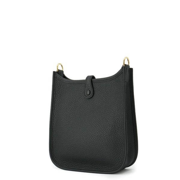 エルメス ショルダーバッグ エブリンTPM 111cm ブラック/グレー/ゴールド金具 トリヨンクレマンス W刻印 黒