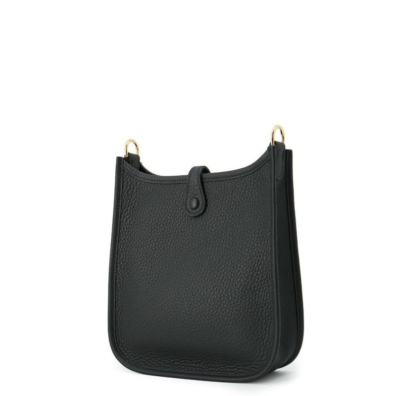 エルメス ショルダーバッグ エブリンTPM 111cm ブラック/グレー/ゴールド金具 トリヨンクレマンス W刻印 黒