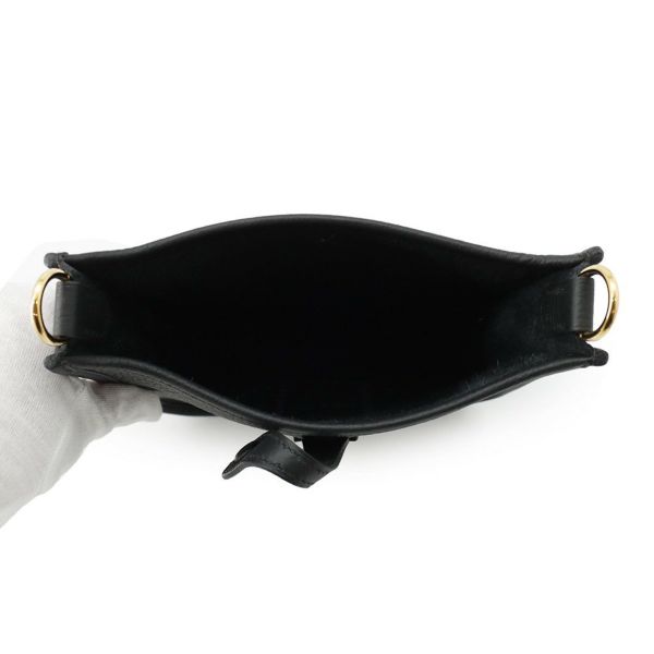 エルメス ショルダーバッグ エブリンTPM 111cm ブラック/グレー/ゴールド金具 トリヨンクレマンス W刻印 黒